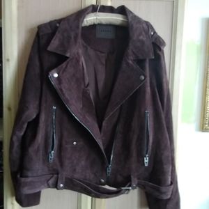 Real Suede Motorcycle jacket